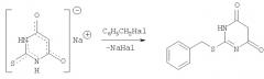 Способ получения 2-(бензилтио)пиримидин-4,6(1н,5н)диона (патент 2405775)
