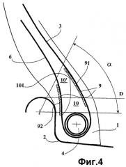Арматура борта пневматической шины, содержащая разрывные подкрепляющие элементы (патент 2299816)