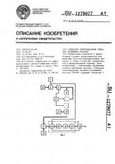 Генератор синусоидальных сигналов качающейся частоты (патент 1279077)