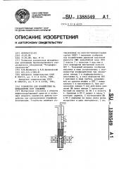 Устройство для воздействия на призабойную зону скважины (патент 1388549)