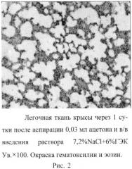 Способ моделирования и фармакологической коррекции острого повреждения легких в эксперименте (патент 2541831)