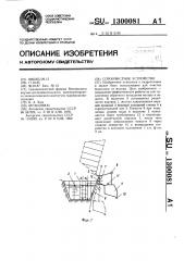 Сороочистное устройство (патент 1300081)