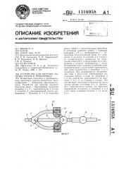 Устройство для загрузки сыпучих грузов в трубопровод (патент 1316958)