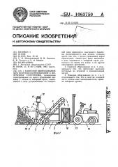 Навесное оборудование для погрузки корнеплодов к вилочному погрузчику (патент 1063750)