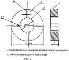 Упорно-опорный подшипник скольжения на приводном конце вала асинхронной машины ветохина для нефтегазовых скважин (амв нгс) (патент 2449455)