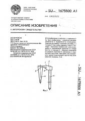 Свайный фундамент (патент 1675500)