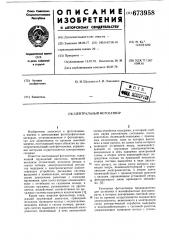 Центральный фотозатвор (патент 673958)