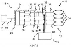 Конструкция схемы питания для подачи радиочастотного сигнала на множество катушечных элементов в магнитно-резонансной системе катушек (патент 2620861)