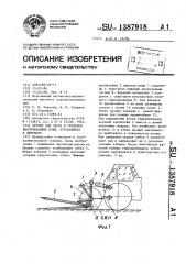 Орудие для сбора и трелевки выкорчеванных пней, кустарников и деревьев (патент 1387918)