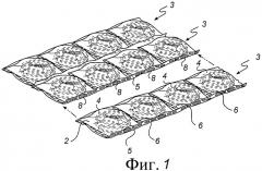 Тонкий матрац с пружинами в чехлах и способ и устройство для его изготовления (патент 2372009)