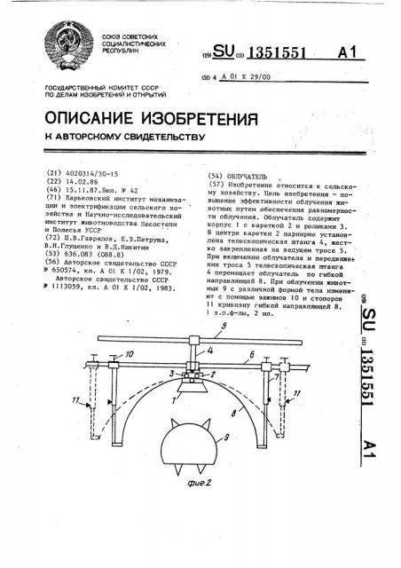 Облучатель (патент 1351551)