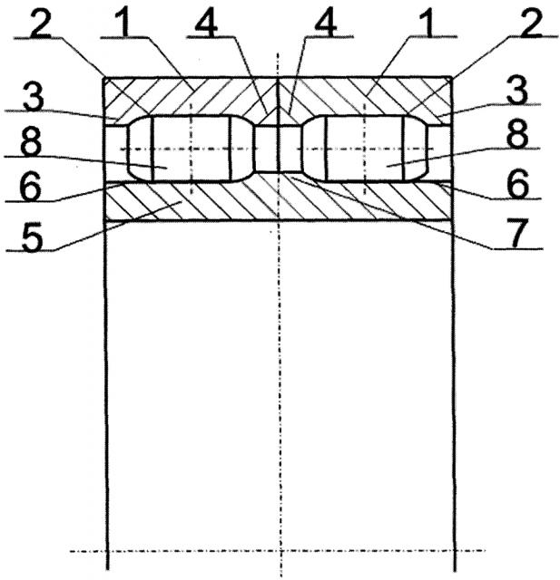 Двухрядный роликовый подшипник качения (патент 2599311)