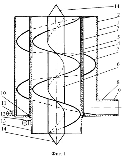 Электровихревой активатор воды (патент 2334680)