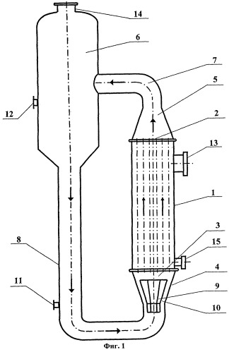 Выпарной аппарат для кристаллизующихся и накипеобразующих растворов (патент 2257244)