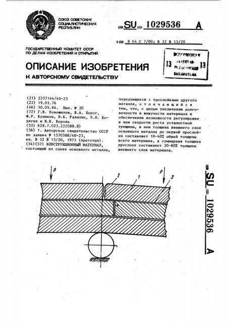 Конструкционный материал (патент 1029536)