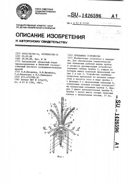 Дренажное устройство (патент 1426596)