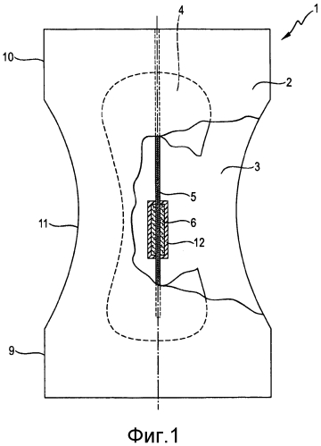 Впитывающее изделие, содержащее температурный датчик (патент 2571811)