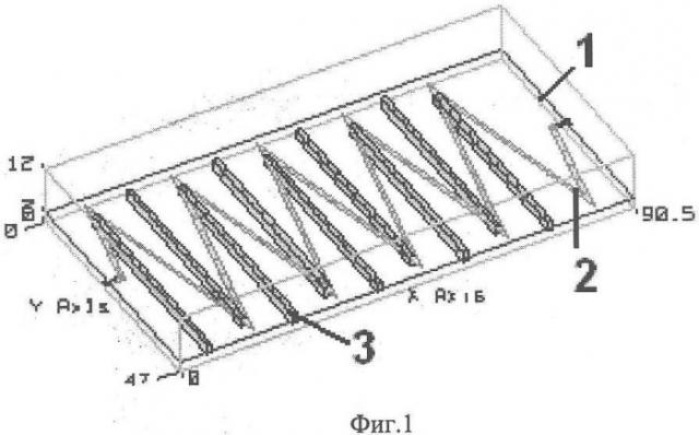 Микрополосковый фильтр на замедляющей системе с диэлектрическими вставками (патент 2354015)