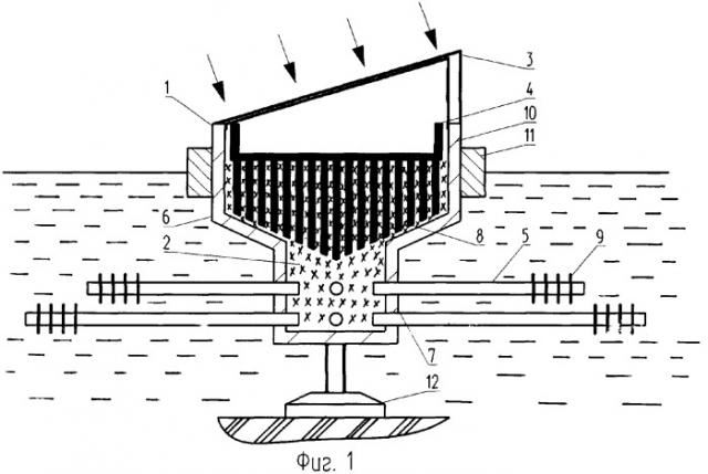 Устройство для повышения температуры воды в рыбоводных емкостях и водоемах (патент 2288578)