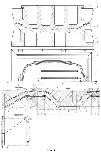 Штамп для вытяжки, формовки и правки детали с ребрами жесткости (варианты) (патент 2545875)