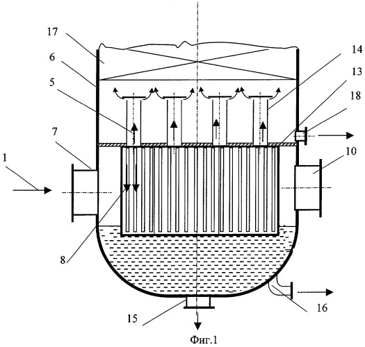 Способ сепарации жидкости от газа и устройство для его осуществления (патент 2279302)