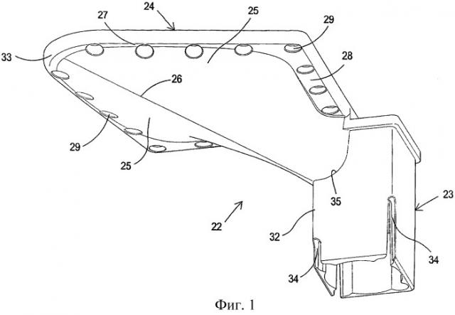 Соединительный узел между ножкой и полкой мебели (патент 2531739)