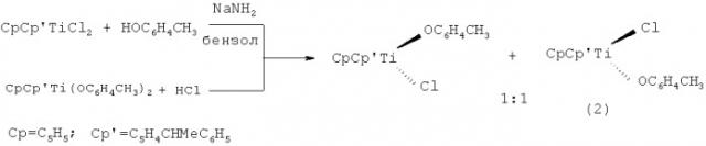 Способ получения энантиомерно обогащенных комплексов циклопентадиенил-1-неоментил-4,5,6,7-тетрагидроинденилцирконий алкилхлоридов с хиральным центром на zr (патент 2440323)