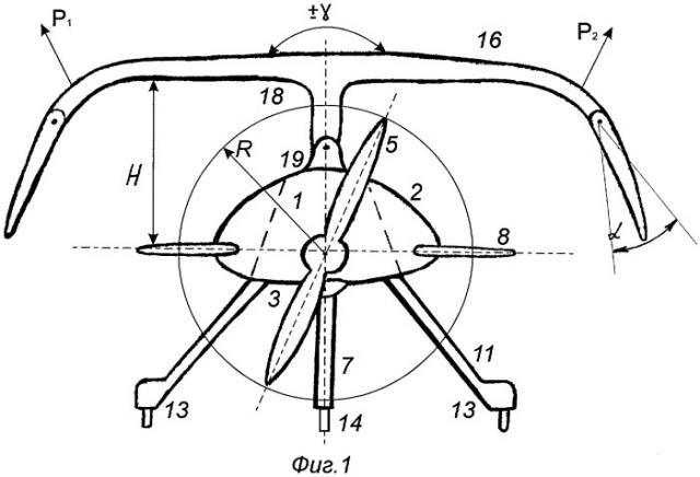 Универсальный летательный аппарат "пуш-пулет" (патент 2412869)