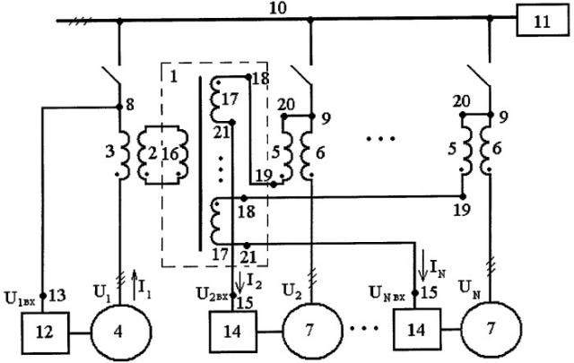 Устройство для равномерного распределения реактивной мощности (патент 2281543)