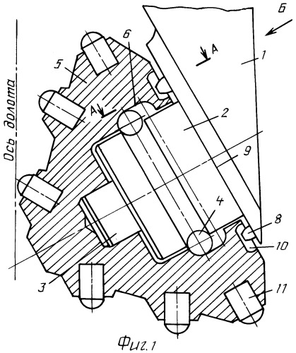 Буровое шарошечное долото (патент 2393324)