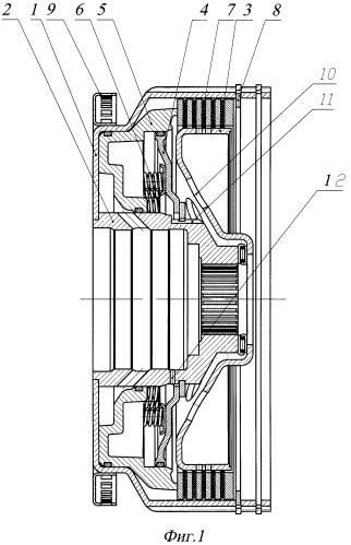 Многодисковая фрикционная муфта (патент 2308623)