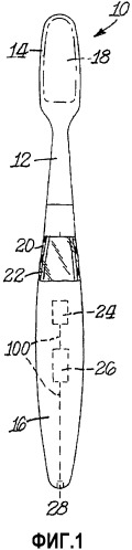 Зубная щетка с экологически безопасным полимерным аккумулятором (патент 2325136)
