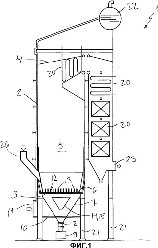 Направляющая воронка для материала слоя в котле с псевдоожиженным слоем, котел с псевдоожиженным слоем и способ в котле с псевдоожиженным слоем (патент 2507446)