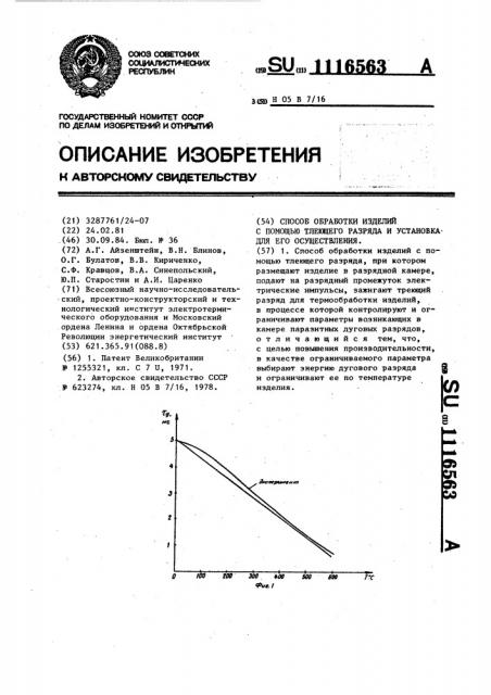 Способ обработки изделий с помощью тлеющего разряда и установка для его осуществления (патент 1116563)