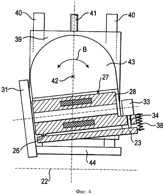 Шлифовальный станок с поворотной опорой узла шлифовального шпинделя и способ поворота шлифовального шпинделя в шлифовальном станке (патент 2605399)