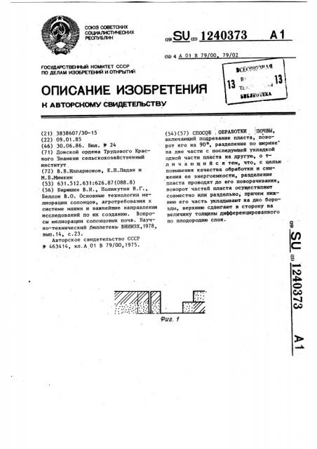 Способ обработки почвы (патент 1240373)