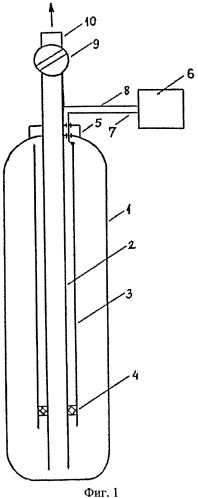 Устройство для измерения массы двухфазного вещества в замкнутом цилиндрическом резервуаре (патент 2515074)