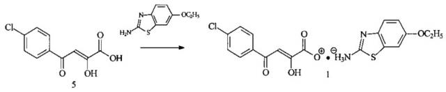 2-гидрокси-4-оксо-4-(4-хлорфенил)-2-бутеноат 2-[(6-этокси)бензо[d]-тиазолил]аммония, обладающий антигельминтным и инсектицидным действием (патент 2657246)