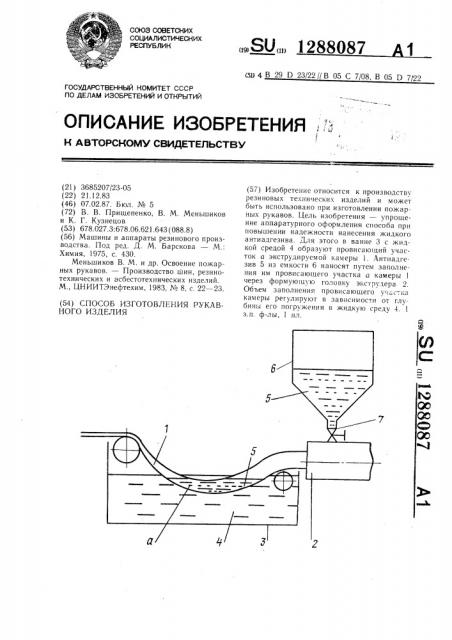 Способ изготовления рукавного изделия (патент 1288087)