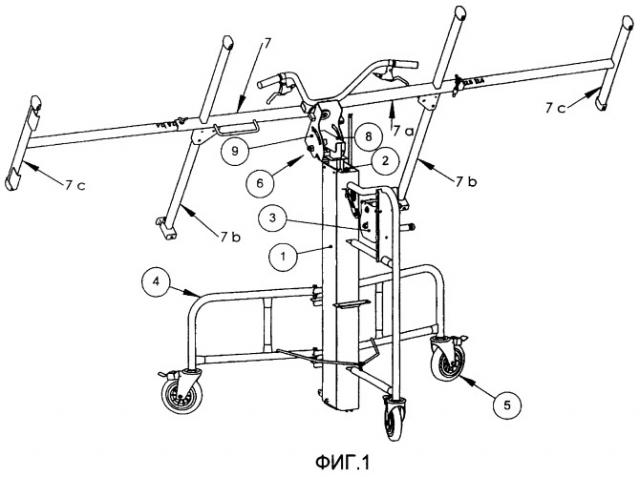 Устройство опоры ограничителя перемещения для установки штукатурных плит переменной ширины, используя приспособления для поднятия и обращения с плитами (патент 2432437)
