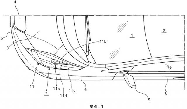 Конструкция управления воздушным потоком в пограничном слое транспортного средства (патент 2484997)