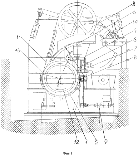 Литейная роторная машина для получения медной заготовки (патент 2574915)