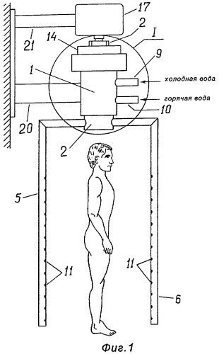 Циркулярный термоконтрастный душ л.ф. порядкова (патент 2308933)