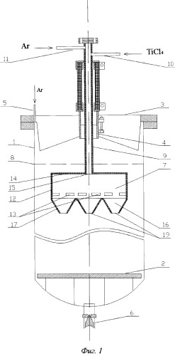 Способ получения губчатого титана и устройство для его осуществления (патент 2547773) Способ получения губчатого титана и устройство для его осуществления (патент 2547773)