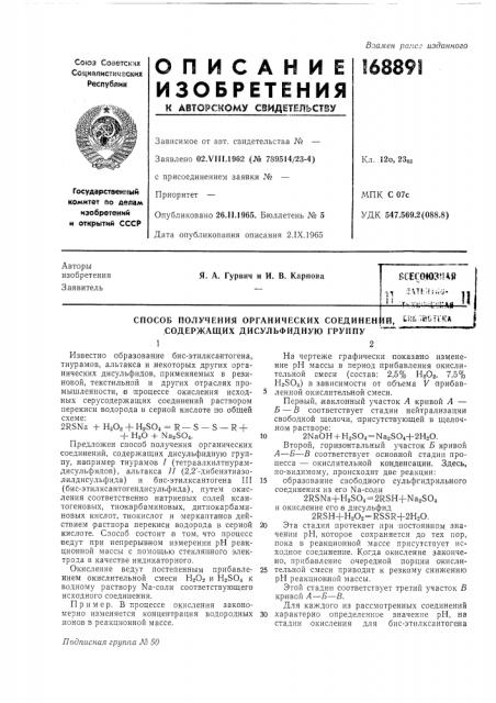 Патент ссср  168891 (патент 168891)
