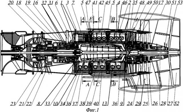 Турбороторный двигатель юги (патент 2359141)