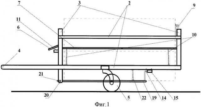 Транспортирующее устройство для упорядоченной укладки крупногабаритных прямоугольных тюков растительных материалов (патент 2354103)