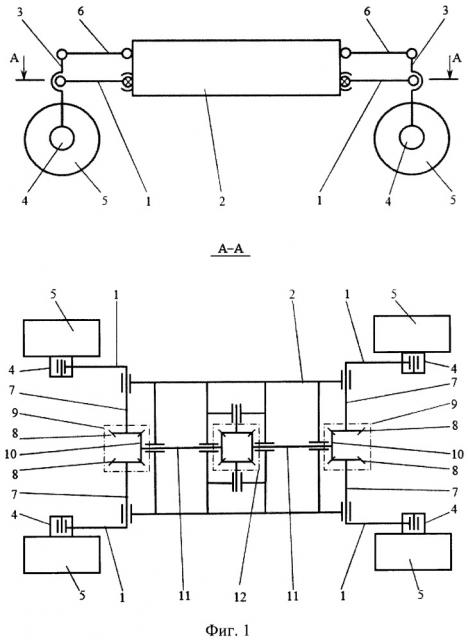 Балансирная подвеска четырёхколесного транспортного средства (патент 2666080)