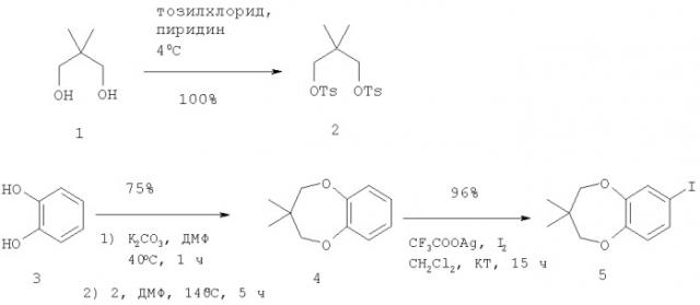 Производные бензо{b}{1,4}диоксепина (патент 2350610)