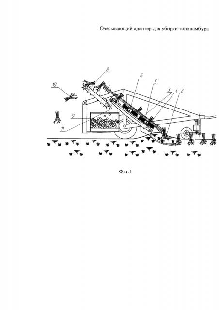 Очесывающий адаптер для уборки топинамбура (патент 2654251)